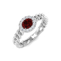 Ruby Diamond Ring 0.5ct – SR4505~RY – 18k White Gold