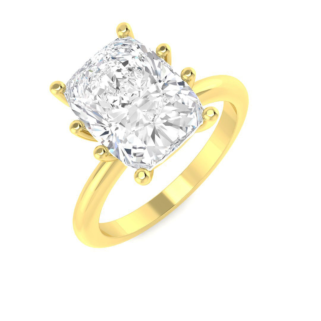 Engagement Lab-Grown Diamond Ring 4.01ct – SR4523 – 18k Yellow Gold