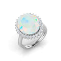 Opal Diamond Ring 4.62ct – SR457~OPL – 18k White Gold