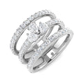 Fancy Diamond Ring 1.4ct – SR4654 – 18k White Gold