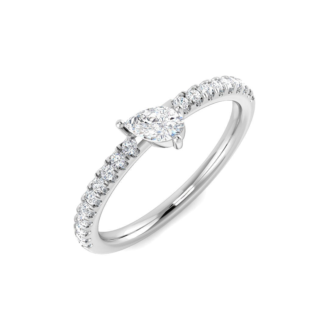Engagement Diamond Ring 0.36ct – SR4673 – 18k White Gold