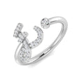Initials Diamond Ring 0.14ct – SR52-E – 18k White Gold