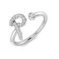 Initials Diamond Ring 0.09ct – SR52-P – 18k White Gold