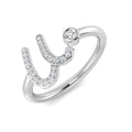 Initials Diamond Ring 0.1ct – SR52-U – 18k White Gold