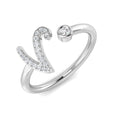 Initials Diamond Ring 0.11ct – SR52-V – 18k White Gold