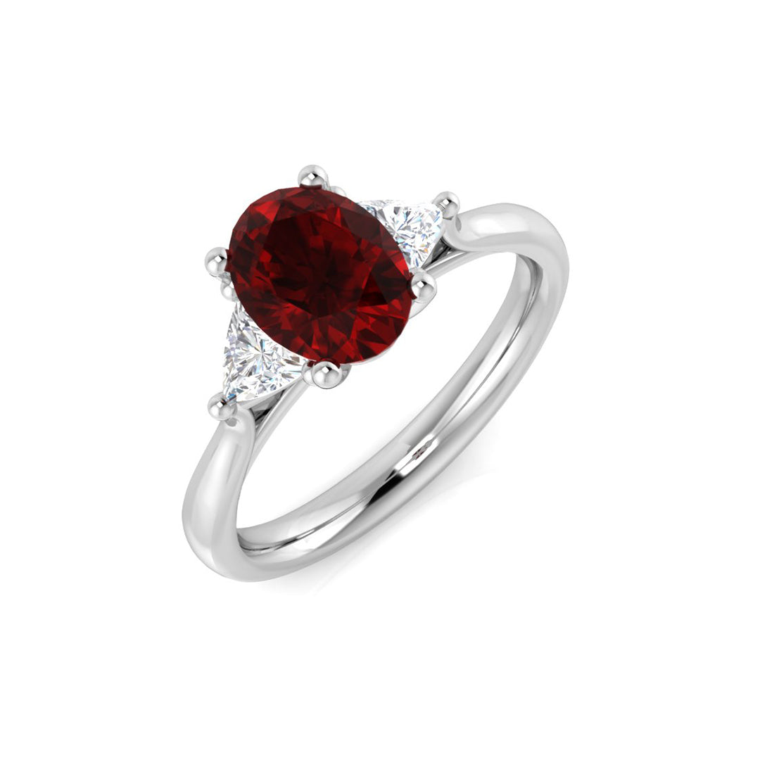 Ruby Diamond Ring 1.76ct – SR568~RY – 18k White Gold