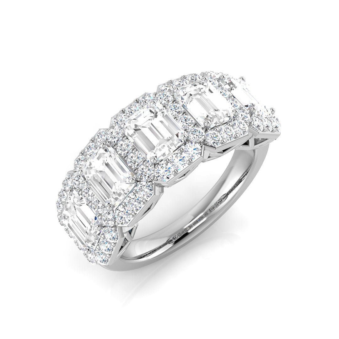 Five Stone Diamond Ring 2.73ct – SR646 – 18k White Gold