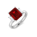 Ruby Diamond Ring 3.08ct – SR664~RY – 18k White Gold