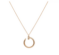 Diamond-Tip Spike Necklace - Rose Gold