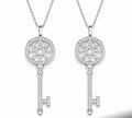 Crystal key pendant necklace