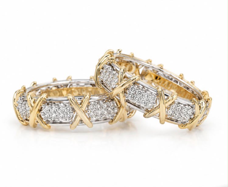 Diamond Pavé X-Cross Ring - product shot