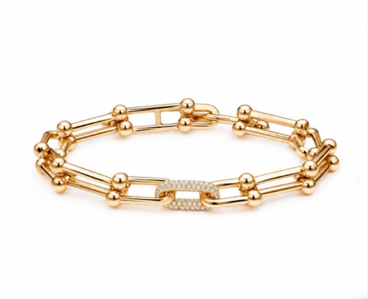Diamond Pavé Link Chain Bracelet - product shot