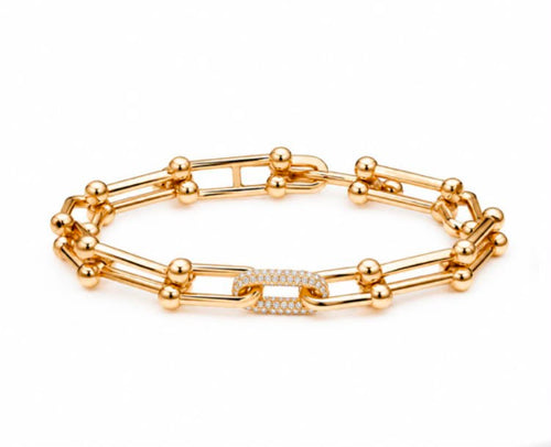 Diamond Pavé Link Chain Bracelet - product shot