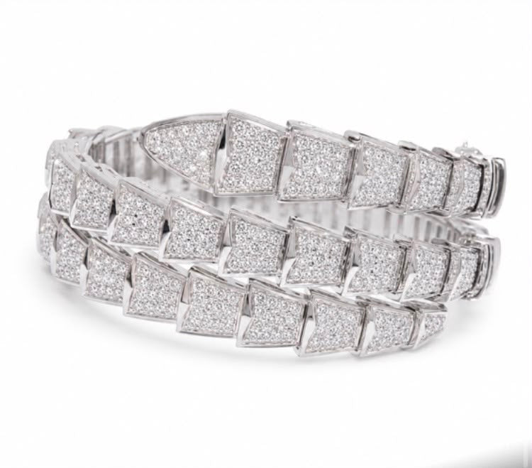 Full Pavé Diamond Serpent Wrap Bangle product shot