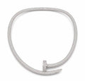 Full Pavé Diamond Nail Choker Necklace product shot