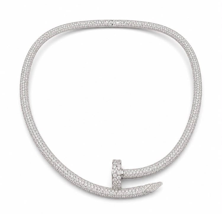Full Pavé Diamond Nail Choker Necklace product shot