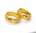 Quilted Gold Chunky Hoop Earrings product shot