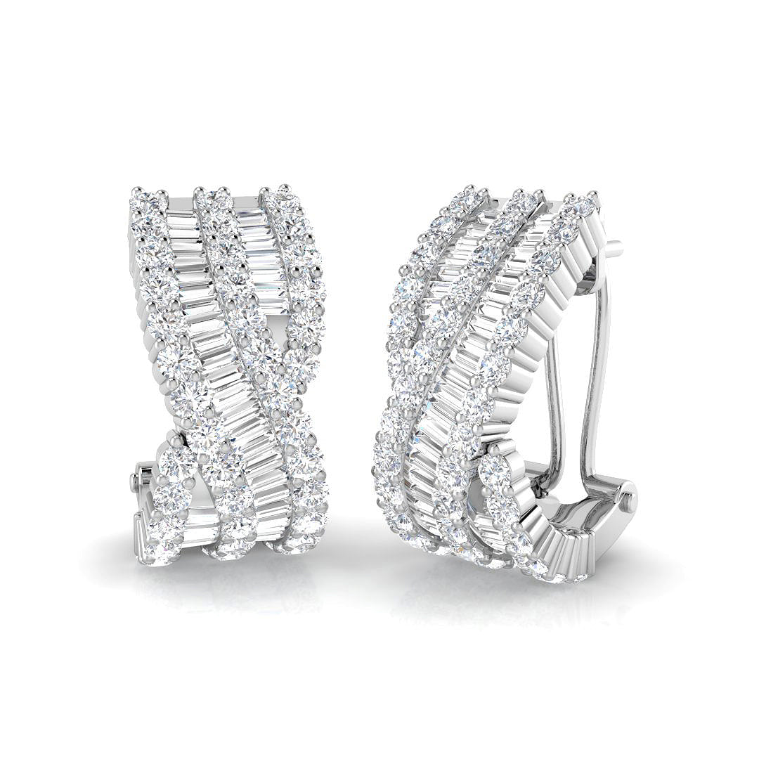 Baguette & Brilliant Diamond Ring 2.81ct – XYE0572 – 18k White Gold