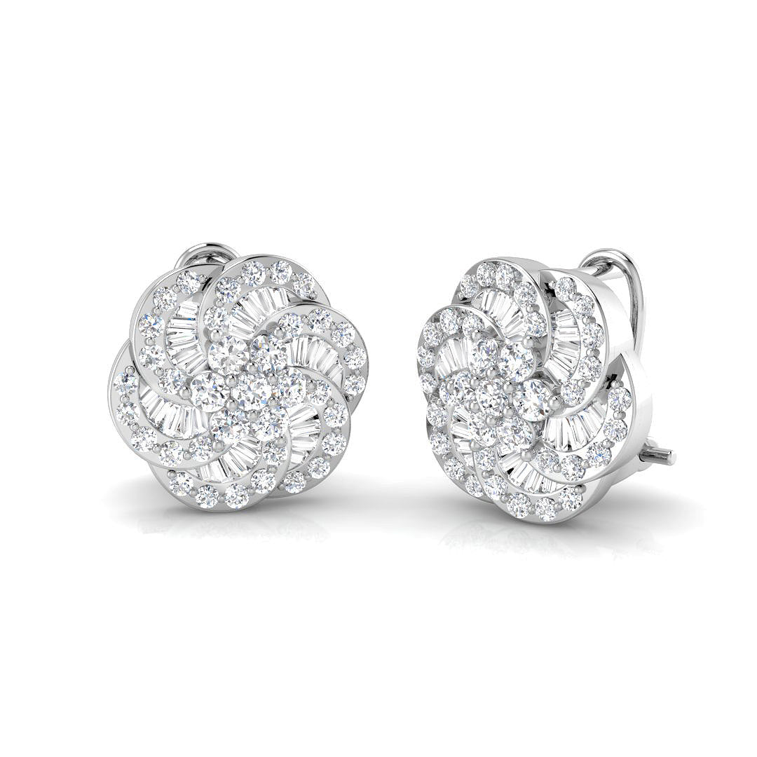 Baguette & Brilliant Diamond Ring 1.34ct – XYE0622 – 18k White Gold