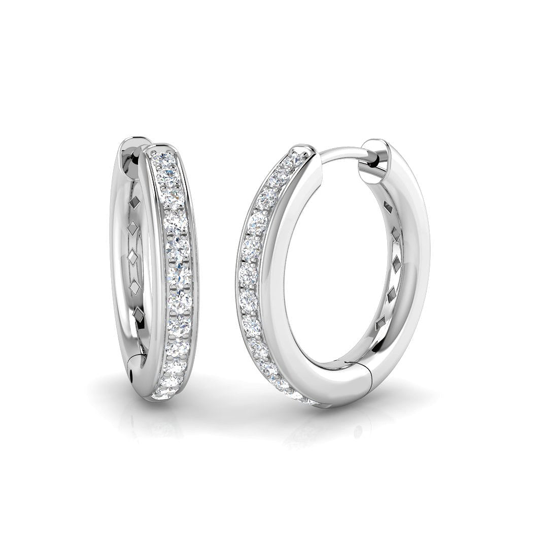 Hoops Diamond Ring 0.16ct – XYE1447 – 18k White Gold