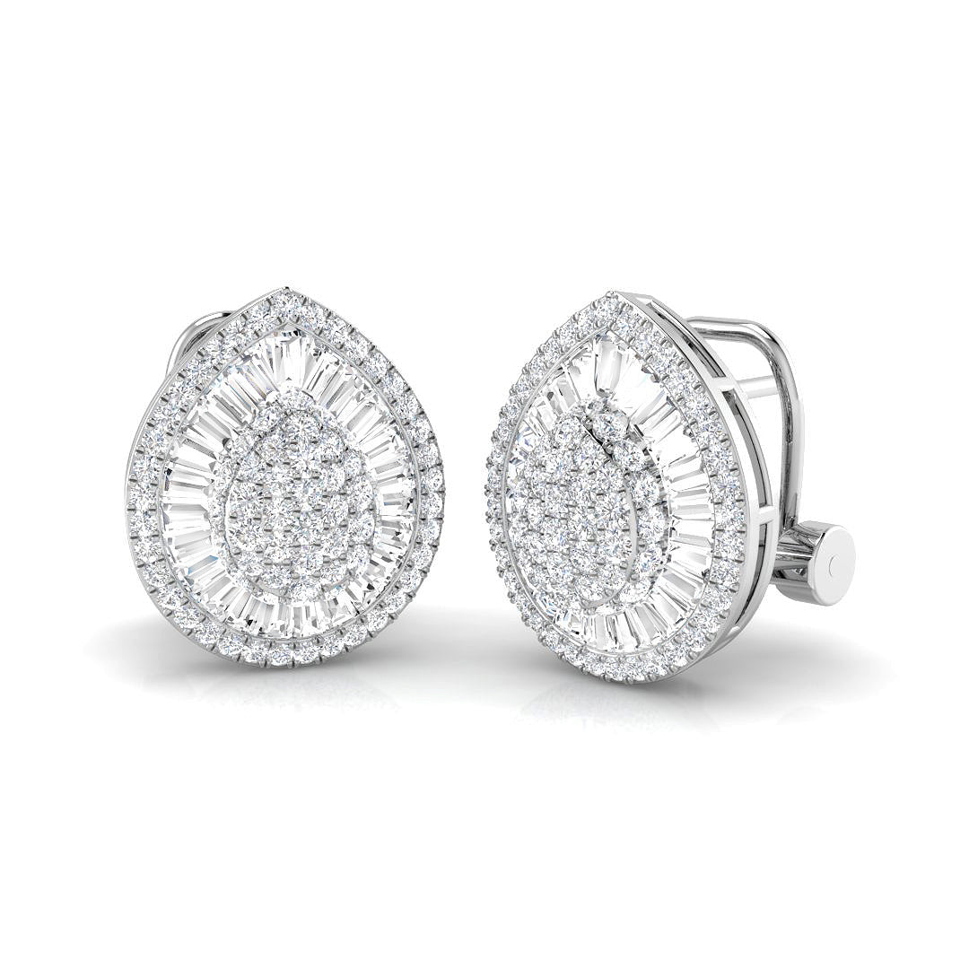 Baguette & Brilliant Diamond Ring 1.5ct – XYE2555 – 18k White Gold