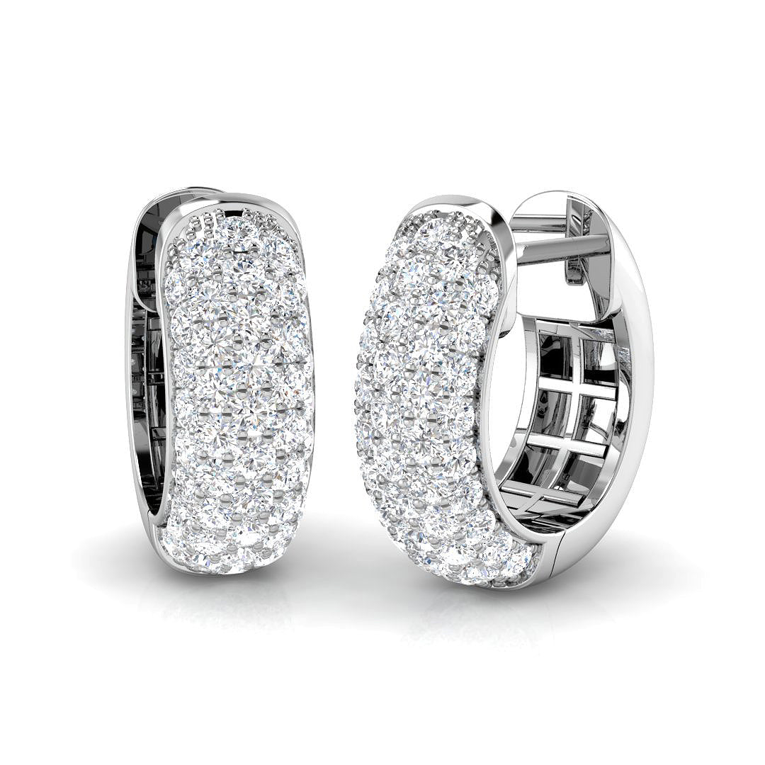 Hoops Diamond Ring 0.4ct–1.09ct – SE5307 – 18k White Gold