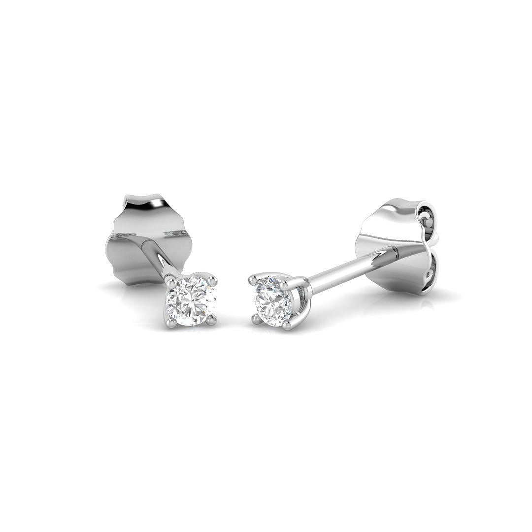 Solitaire Diamond Ring 0.11ct – XYE3363 – 18k White Gold