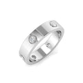 Half Eternity Diamond Ring 0.09ct–0.11ct – SR1466 – 18k White Gold
