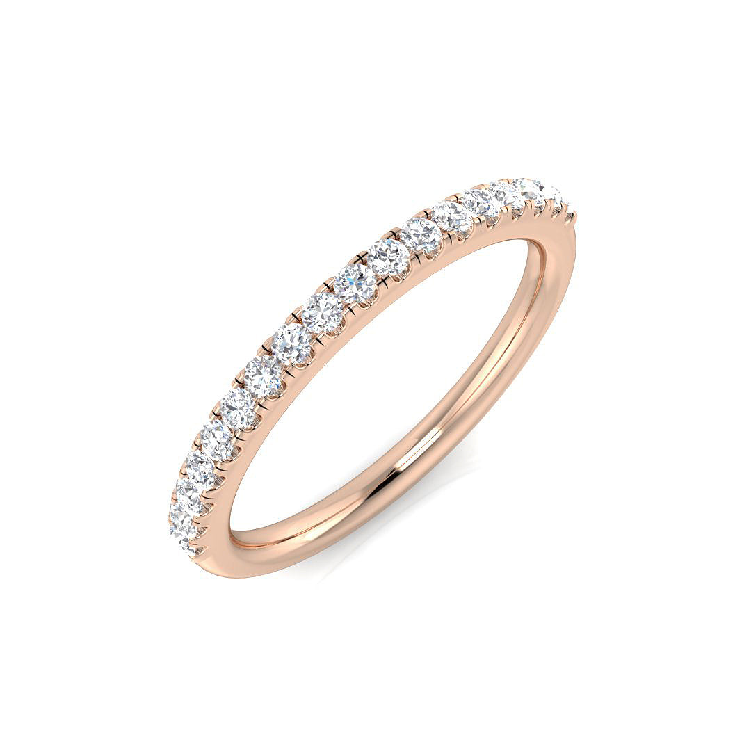 Half Eternity Diamond Ring 0.24ct–0.25ct – XYR11328 – 18k Rose Gold