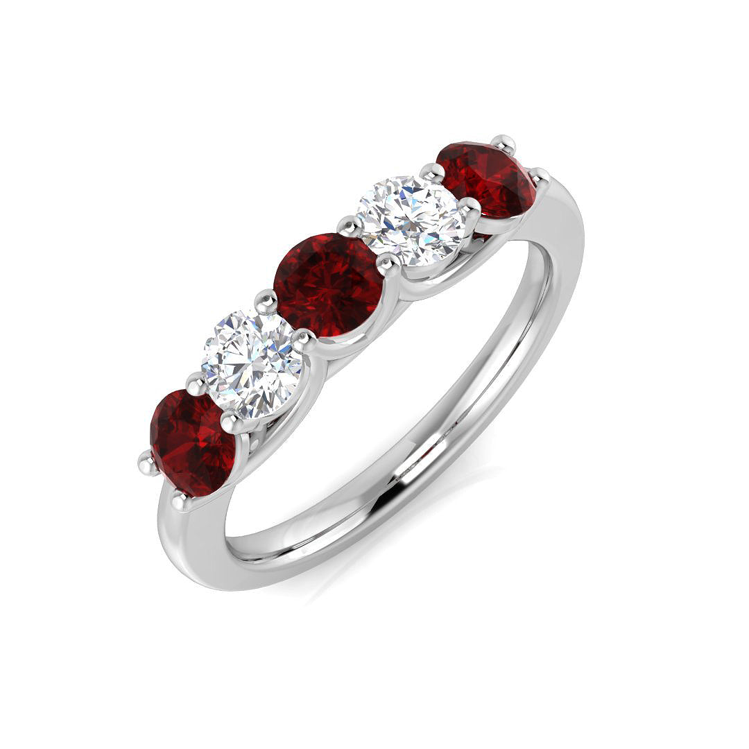 Ruby Diamond Ring 1.21ct – XYR6747~RY – 18k White Gold