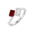 Ruby Diamond Ring 0.99ct – SR2053~RY – 18k White Gold