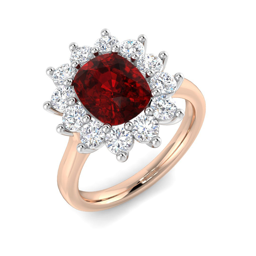 Cluster Diamond Ring 3.85ct–7.12ct – SL9378~RY – 18k Rose Gold