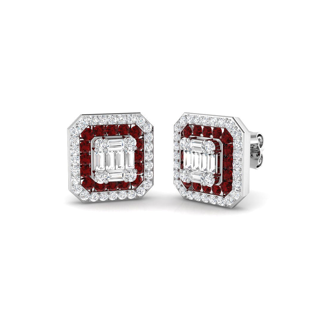 Ruby Diamond Ring 1.21ct – SE6441~RY – 18k White Gold