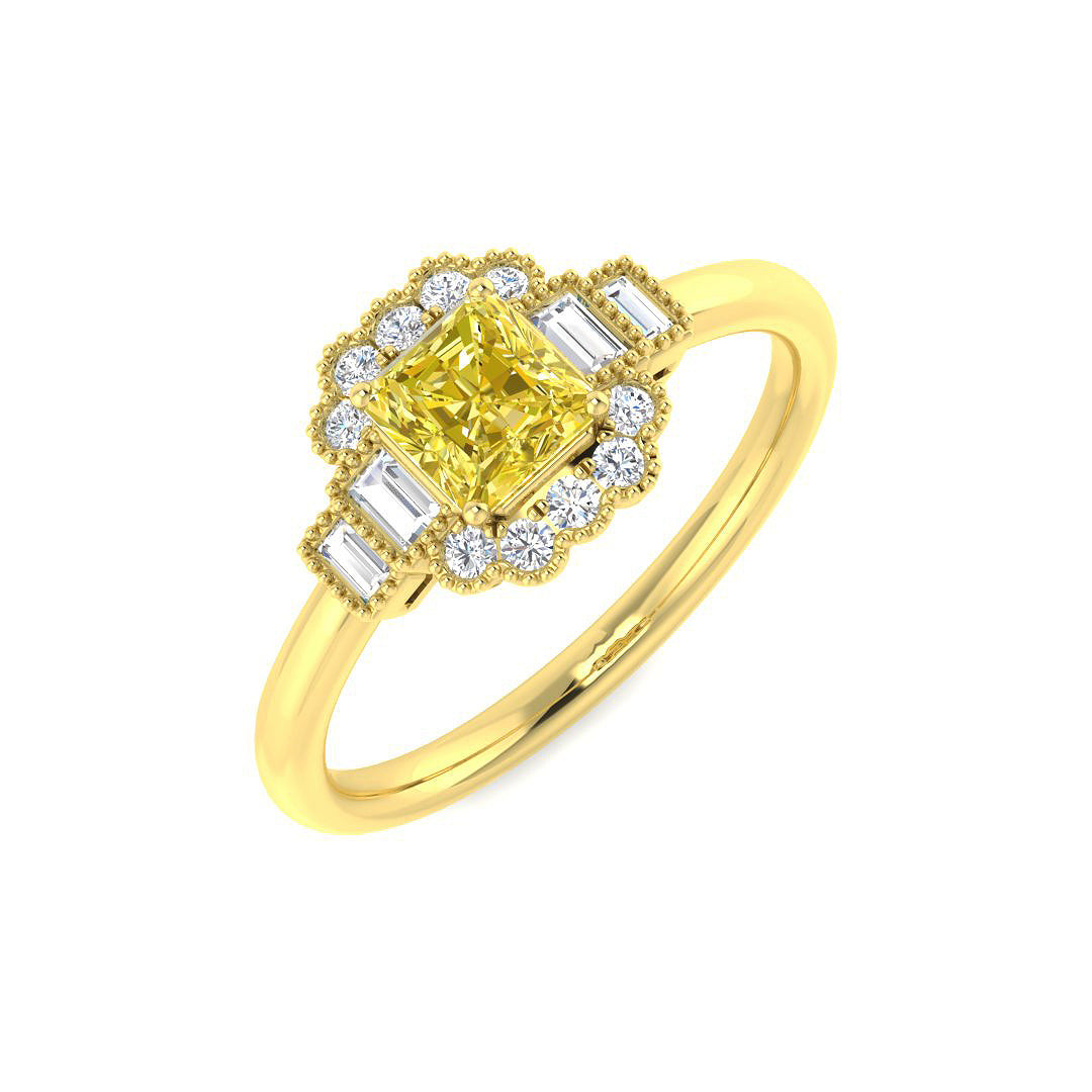 Vintage Diamond Ring 0.72ct – SR7820 – 9k Yellow Gold