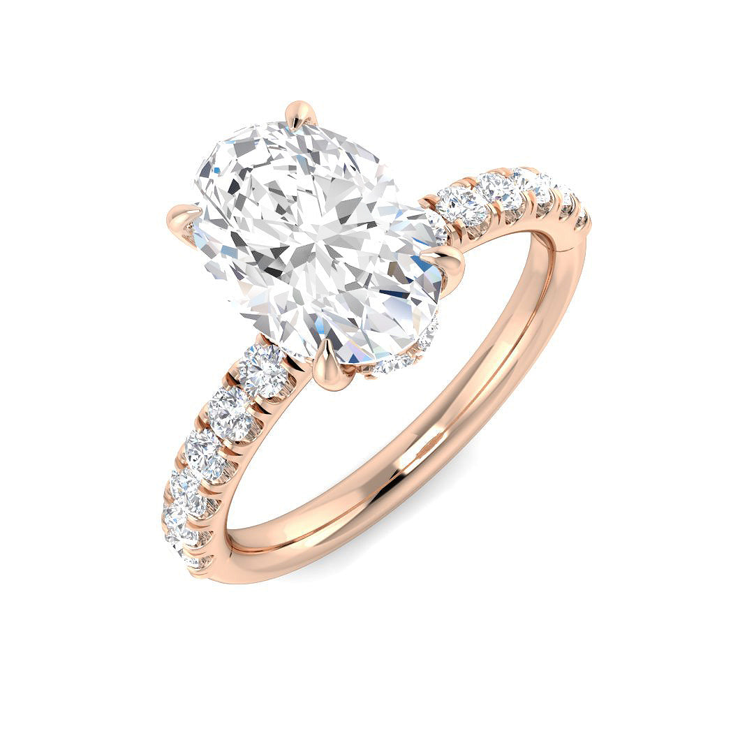 Engagement Lab-Grown Diamond Ring 2.45ct–2.47ct – SR5733 – 18k Rose Gold