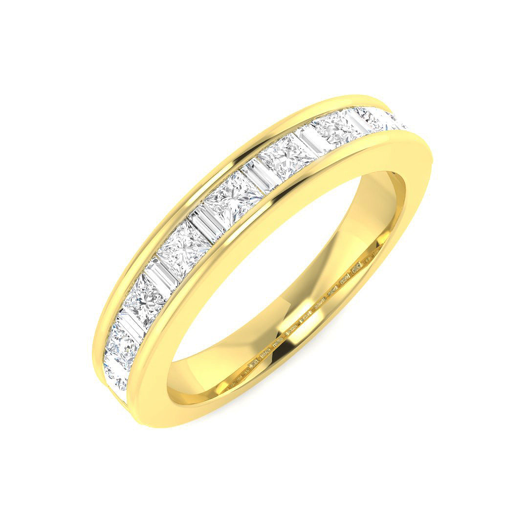 Half Eternity Diamond Ring 0.89ct – SR4966 – 18k Yellow Gold