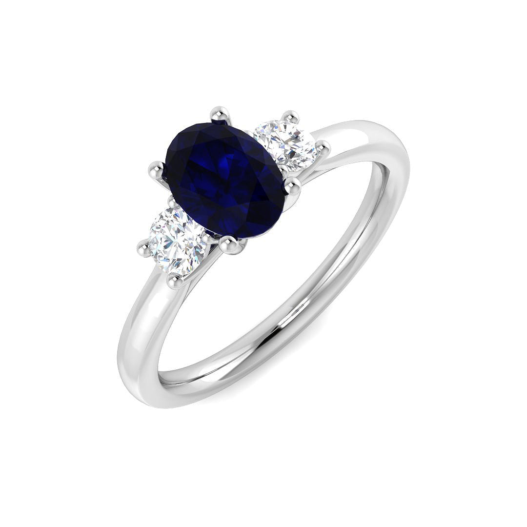 Three Stone Diamond Ring 1.44ct – SR3666~BS – 18k White Gold