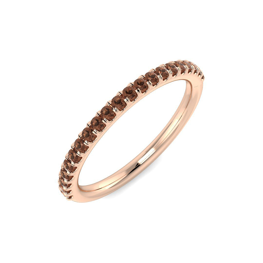 Half Eternity Diamond Ring 0.27ct – SR7957~BRN – 18k Rose Gold