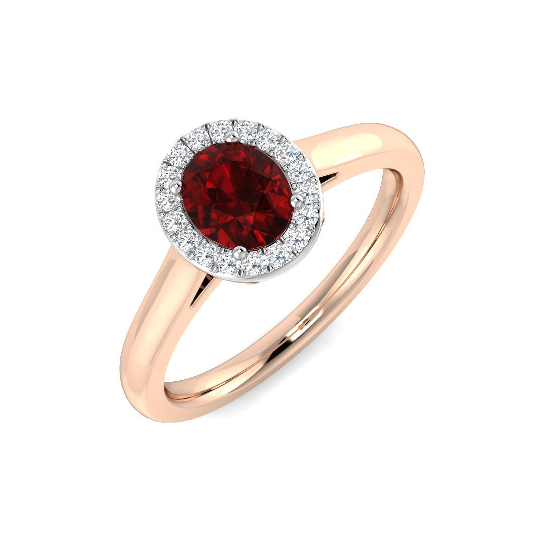 Halo Diamond Ring 1.05ct – SL8033~RY – 18k Rose Gold