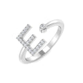 Initials Diamond Ring 0.1ct – SR6725 – 18k White Gold