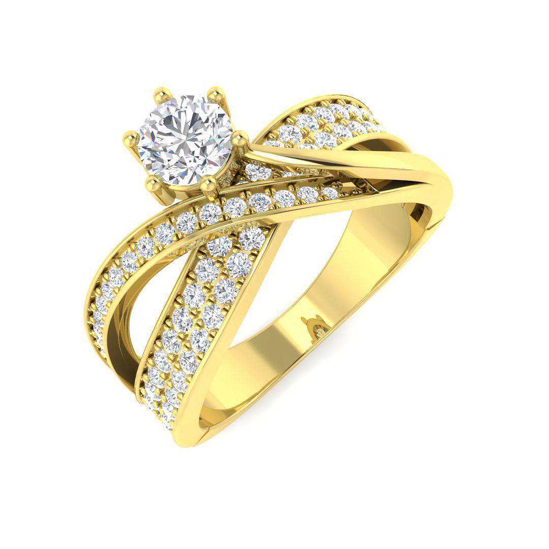 Fancy Diamond Ring 1.02ct – SR6789 – 9k Yellow Gold