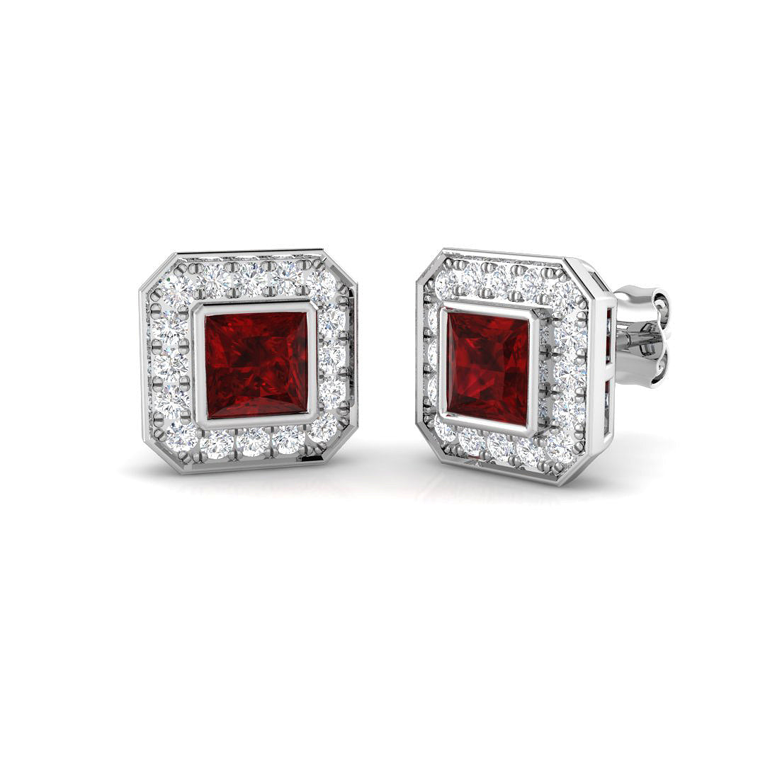 Ruby Diamond Ring 1.94ct – SE7466~RY – 18k White Gold