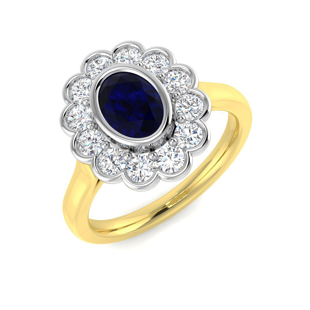 Engagement Diamond Ring 1.62ct–1.65ct – SR3907~BS – 18k Yellow Gold