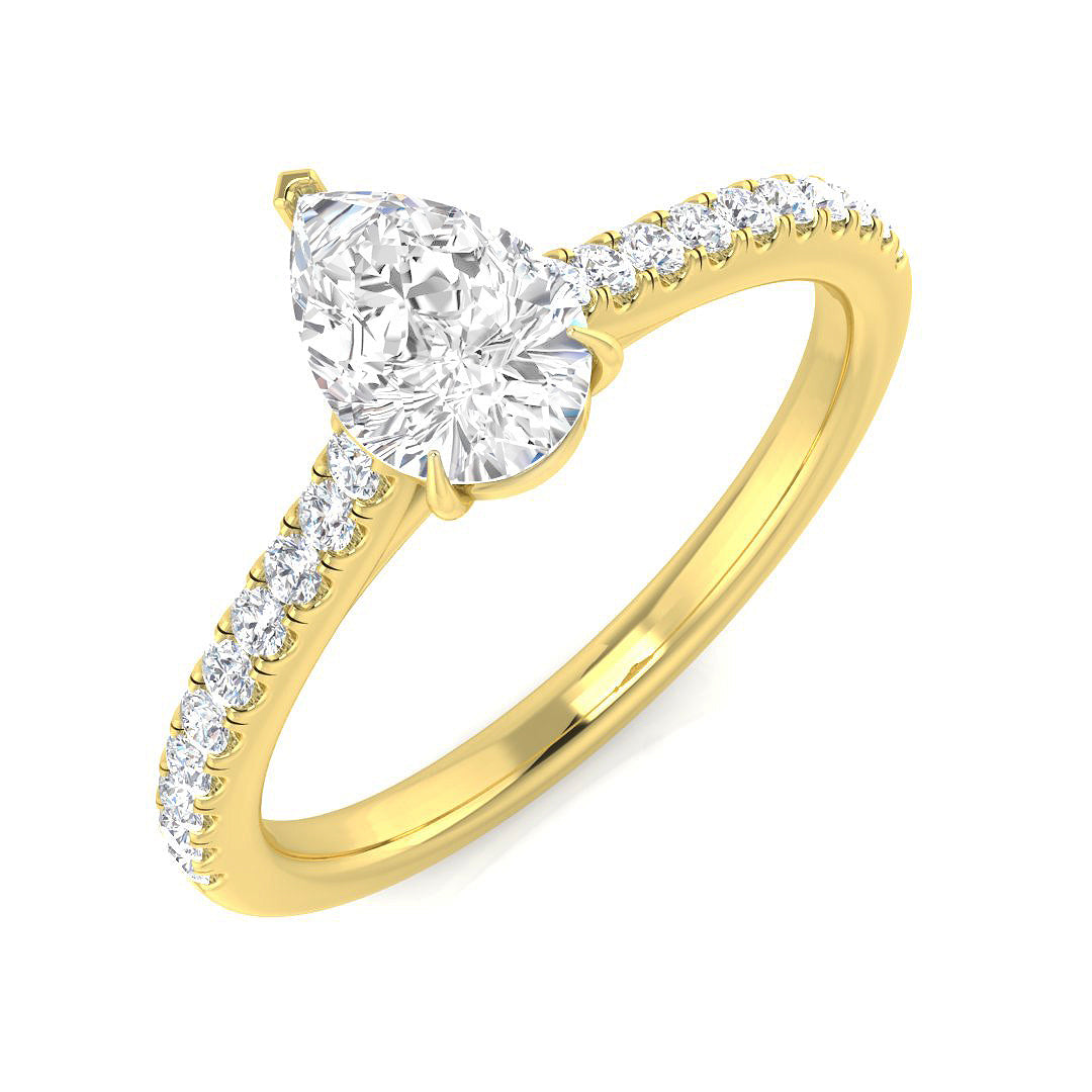 Engagement Diamond Ring 0.79ct–3.3ct – SR1373 – 18k Yellow Gold