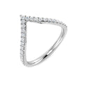 Wishbone Diamond Ring 0.22ct–0.41ct – SR4919 – 18k White Gold