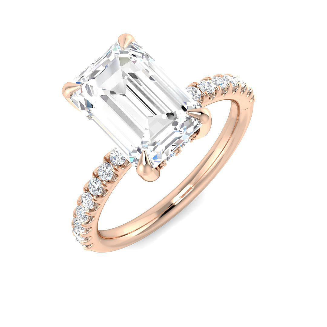 Engagement Lab-Grown Diamond Ring 3.38ct–3.41ct – SR5908 – 18k Rose Gold