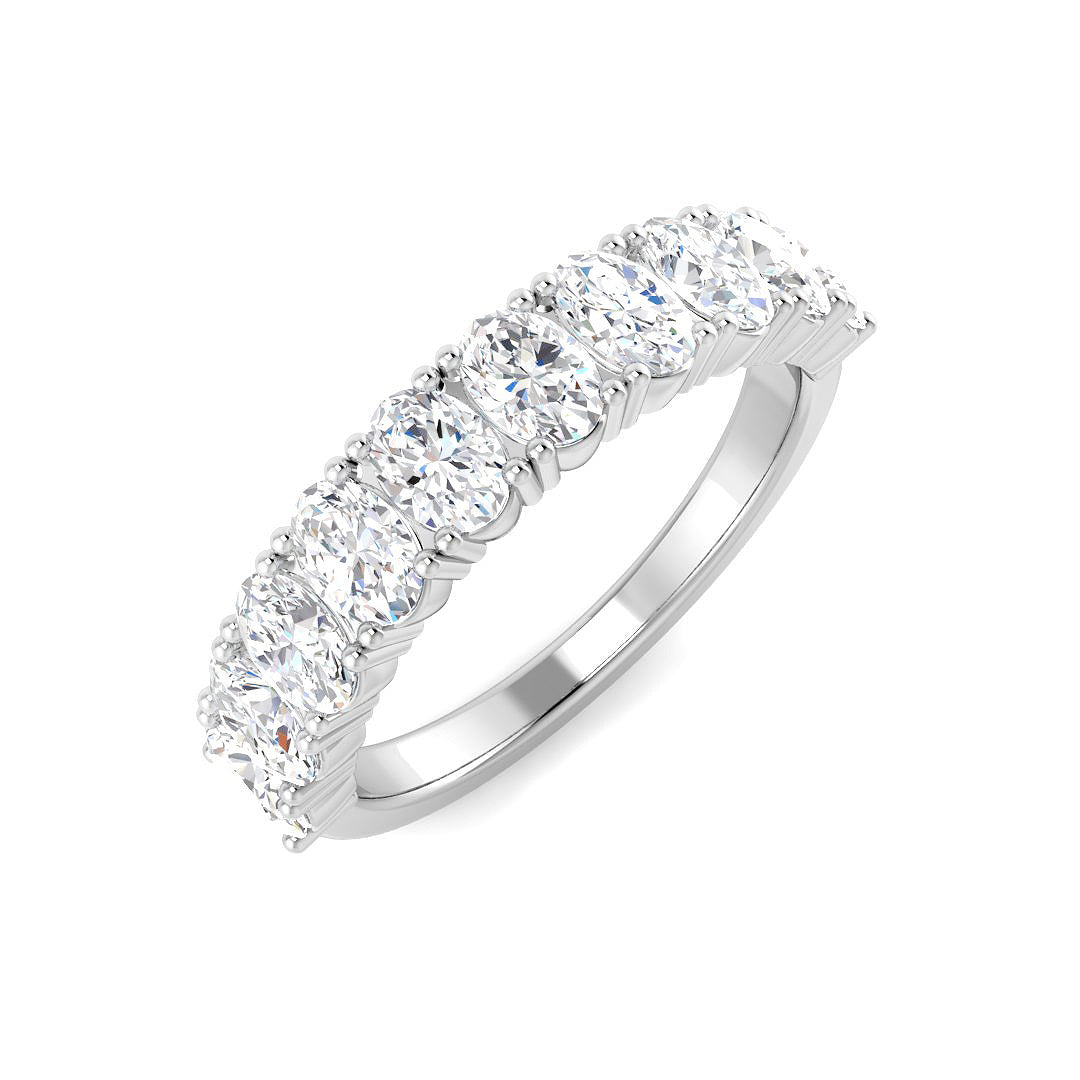 Half Eternity Lab-Grown Diamond Ring 1.49ct – SR5017 – 18k White Gold