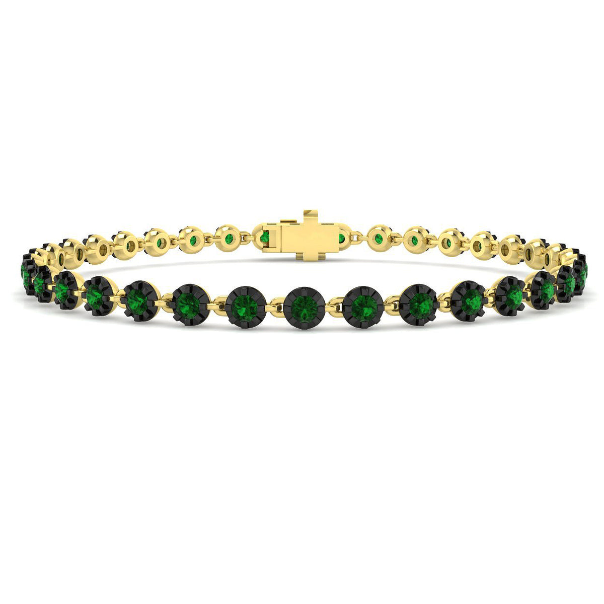Emerald Diamond Ring 1.83ct – SB3070~EM – 18k Yellow Gold