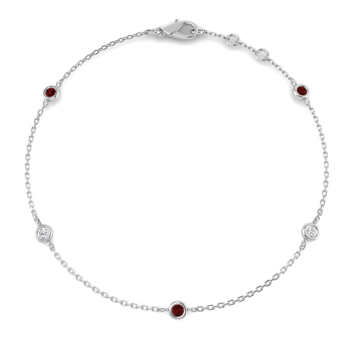 Ruby Diamond Ring 0.23ct – BJB0734B~RY – 18k White Gold