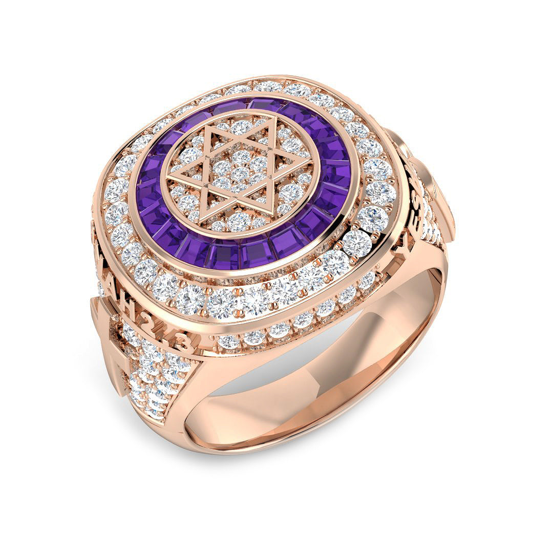 Fancy Diamond Ring 2.81ct – SR6299~AME – 18k Rose Gold